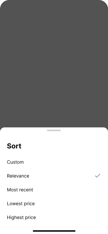 Bottom sheet Component - Figma UI Design Element