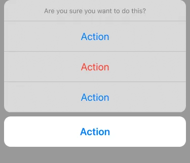 ActionSheet Component - Figma UI Design Element