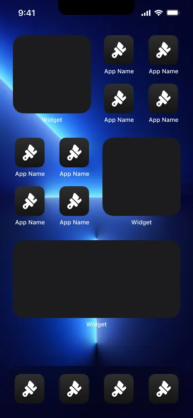 Homescreen Component - Figma UI Design Element
