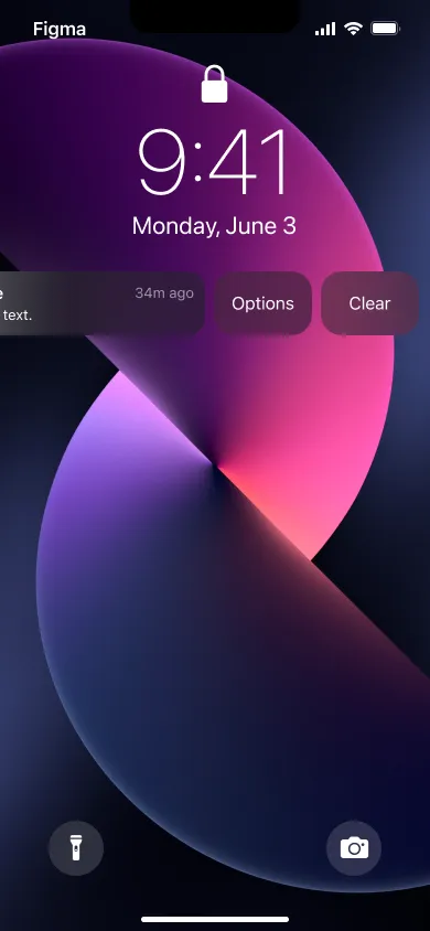 Lockscreen Component - Figma UI Design Element