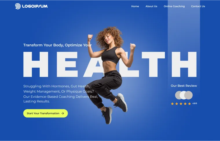 Figma Hero Section Maximum Performance Health