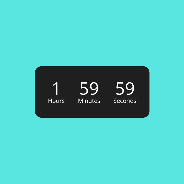 Countdown Timer UI Component – Modern Figma Timer Design