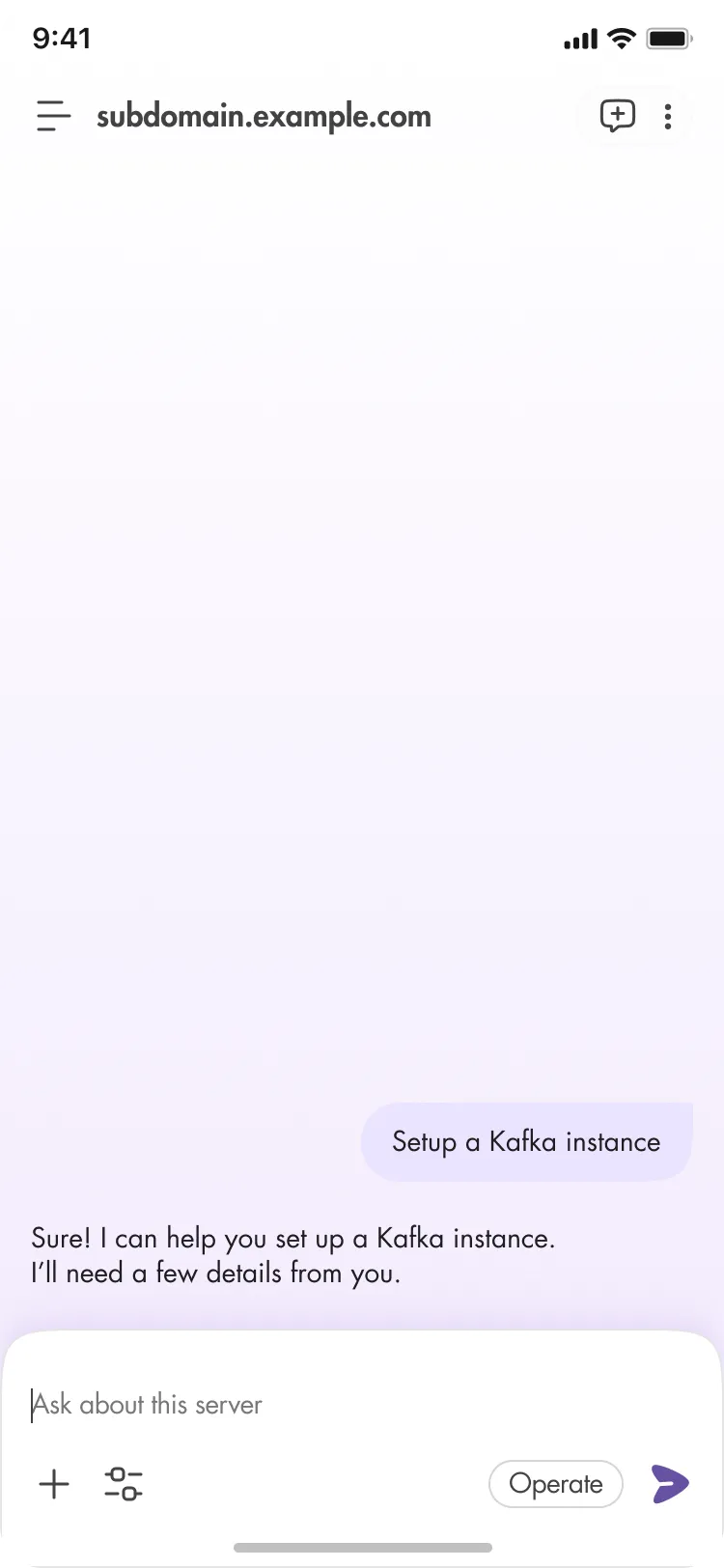 AI Chat screen for Mobile - Figma