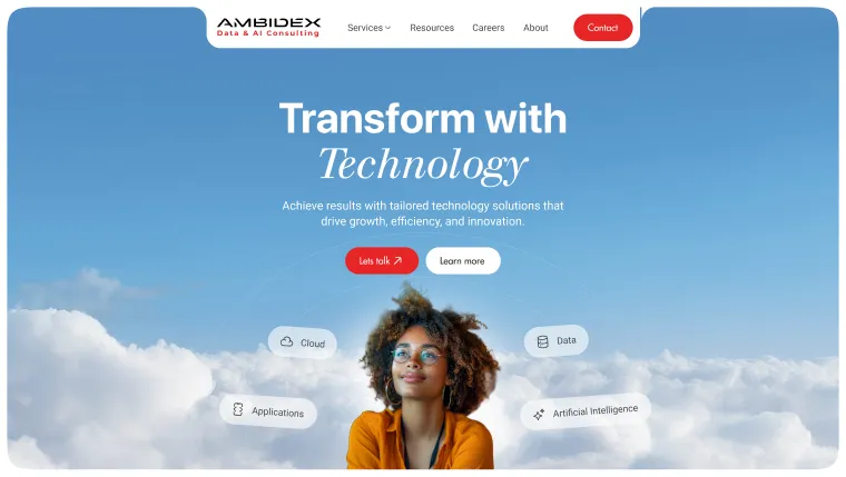 Ambidex Hero Section – Data & AI Consulting
